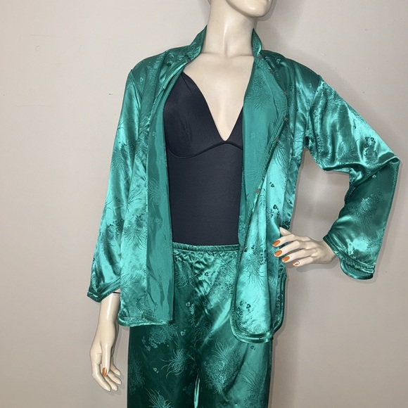 1970s ESME Chinese Green Silk Lounge Set - Picture 6 of 17